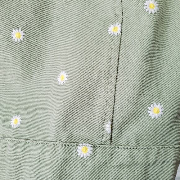 Cali 1850 Women Green Floral Embroidered Jacket S Daisy Cottage Boho Twee NEW - Picture 3 of 10